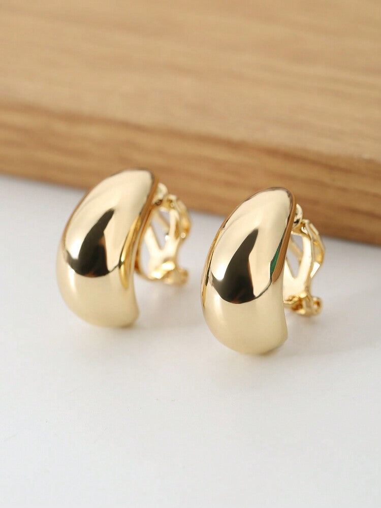Women’s Fashion Clip-On Earrings – Stylish Non-Pierced Design for Comfortable Daily Wear