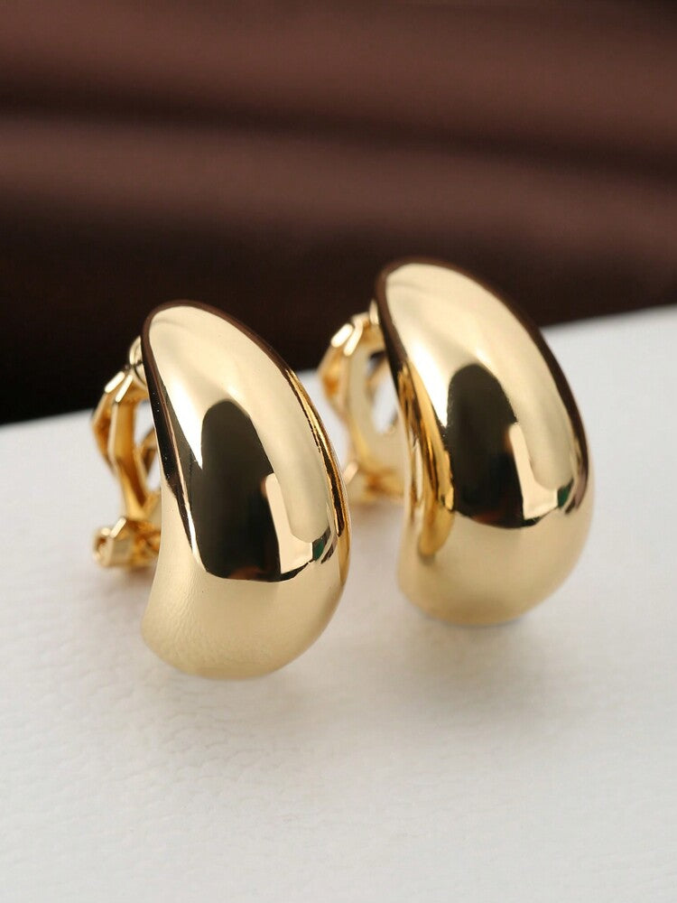 Women’s Fashion Clip-On Earrings – Stylish Non-Pierced Design for Comfortable Daily Wear