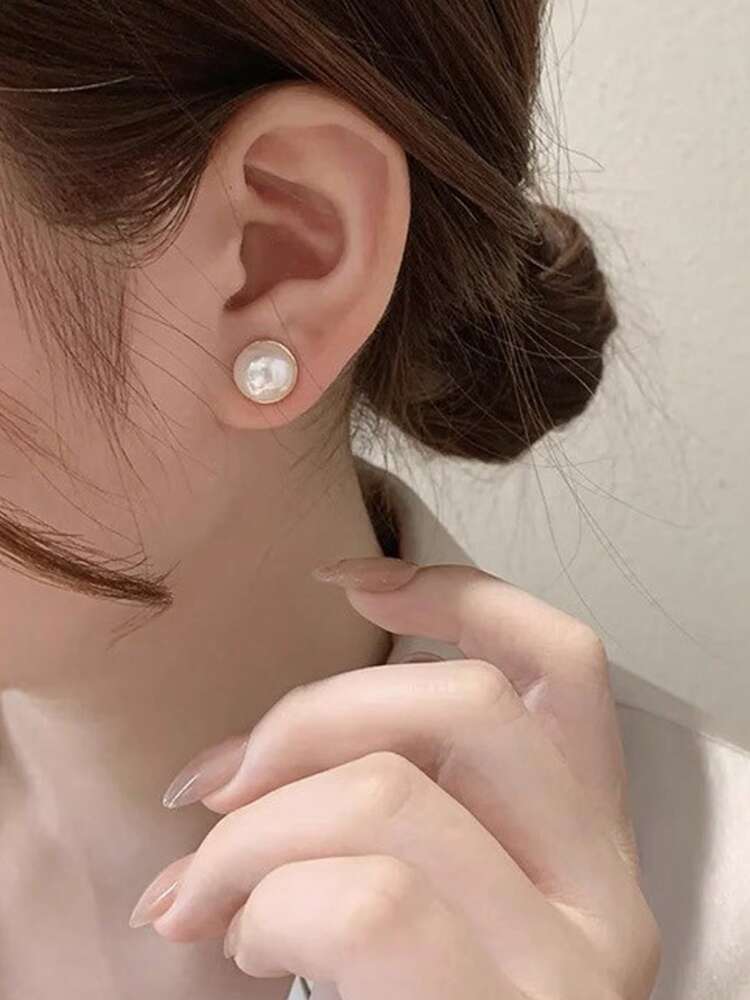 1 Pair Magnetic Clip-On Earrings – Non-Pierced Fashion Ear Studs for Women’s Daily Wear & Style