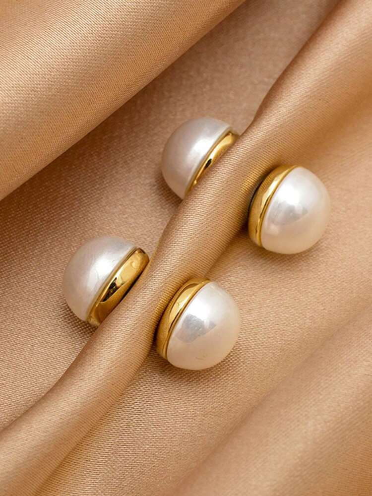 1 Pair Magnetic Clip-On Earrings – Non-Pierced Fashion Ear Studs for Women’s Daily Wear & Style
