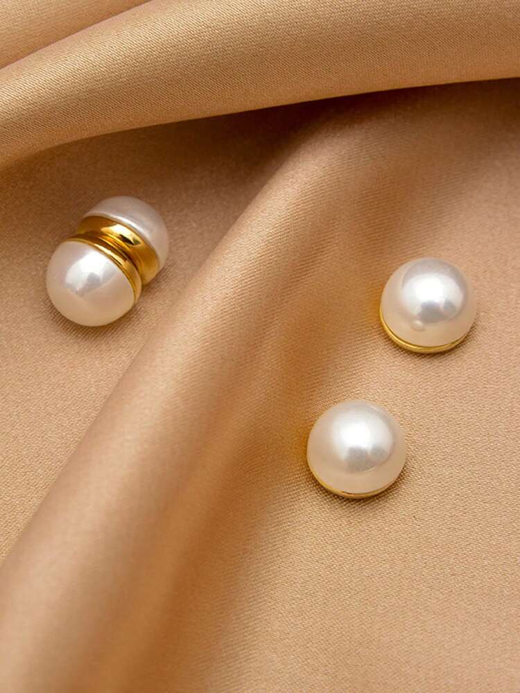 1 Pair Magnetic Clip-On Earrings – Non-Pierced Fashion Ear Studs for Women’s Daily Wear & Style