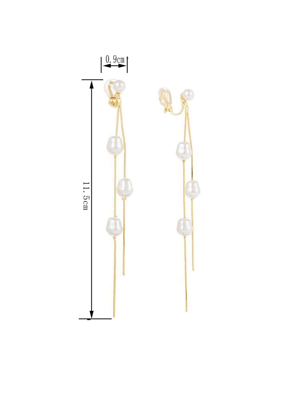 Faux Pearl Decor Zinc Alloy Ear Wrap – Fashion Jewelry for Women, Perfect Birthday Gift