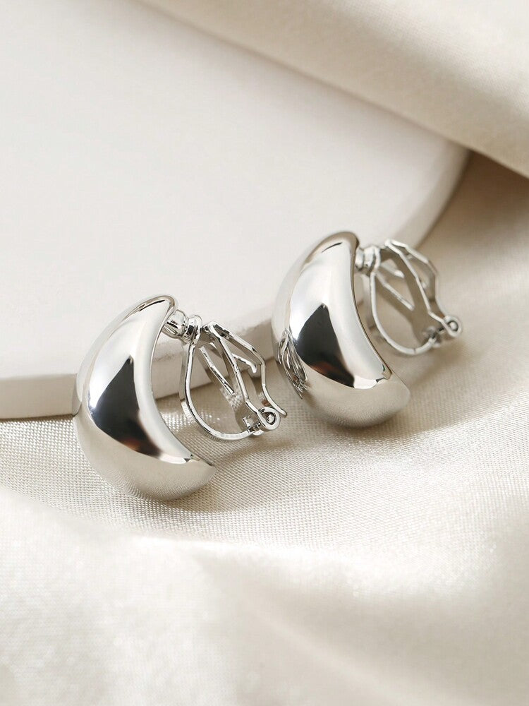 Women’s Fashion Clip-On Earrings – Stylish Non-Pierced Design for Comfortable Daily Wear