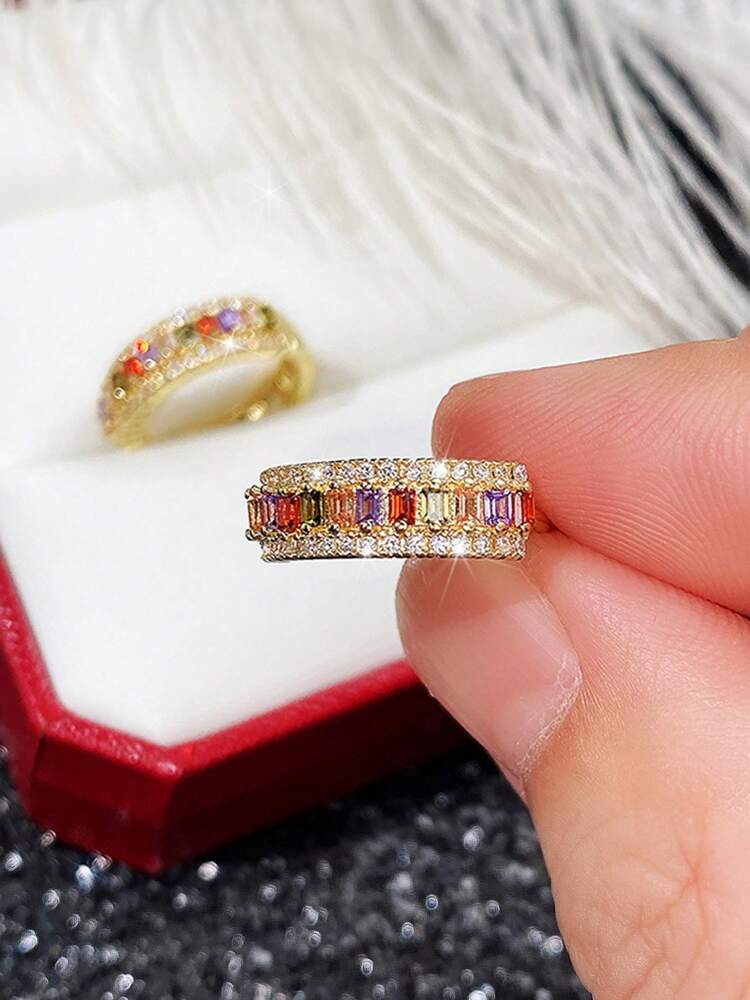 1 Pair Girls’ Cubic Zirconia Hoop Earrings – Elegant Jewelry for Daily Wear, Parties & Birthday Gifts