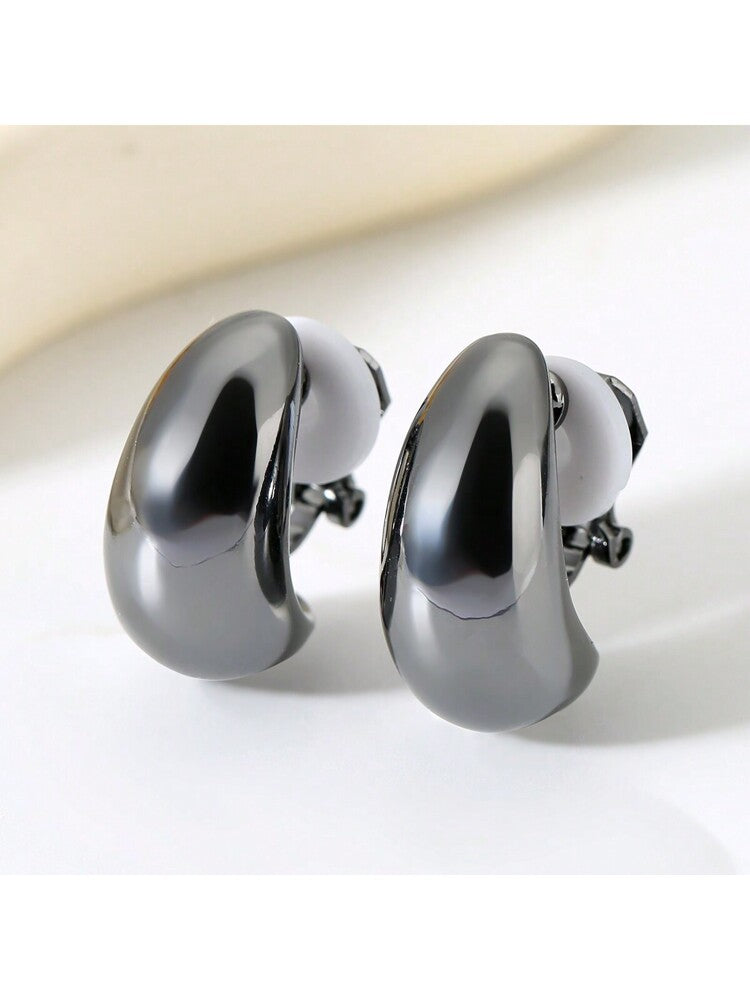 Women’s Fashion Clip-On Earrings – Stylish Non-Pierced Design for Comfortable Daily Wear