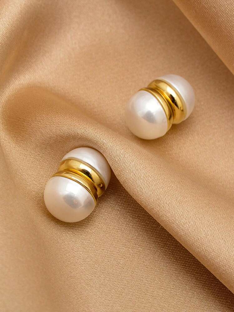 1 Pair Magnetic Clip-On Earrings – Non-Pierced Fashion Ear Studs for Women’s Daily Wear & Style