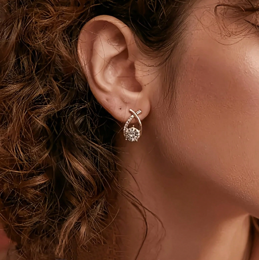 Elegant Gold Cross Design Earrings for Women, Fashionable and Cute, Perfect for Daily Wear and Celebrations