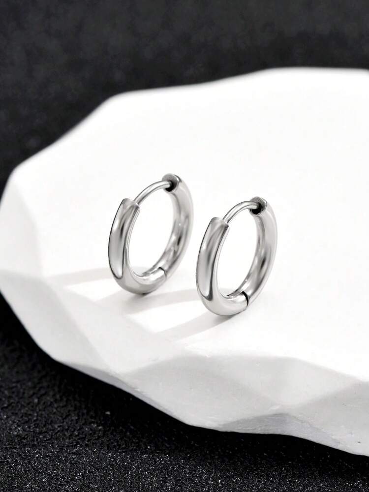 1 Pair Hypoallergenic Hoop Earrings – Small 15mm Outer, 10mm Inner Diameter Jewelry for Teens & Women