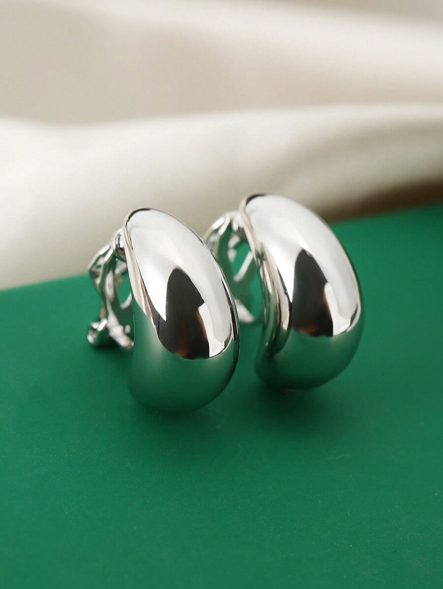 Women’s Fashion Clip-On Earrings – Stylish Non-Pierced Design for Comfortable Daily Wear