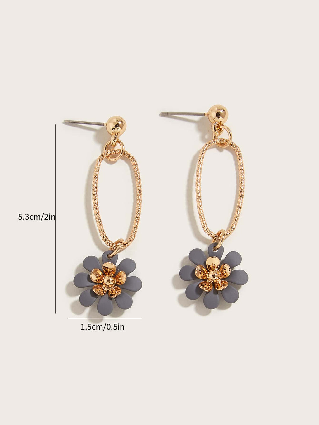 1 Pair Minimalist Floral Earrings – Stylish Lightweight Jewelry For Women, Perfect For Everyday Wear