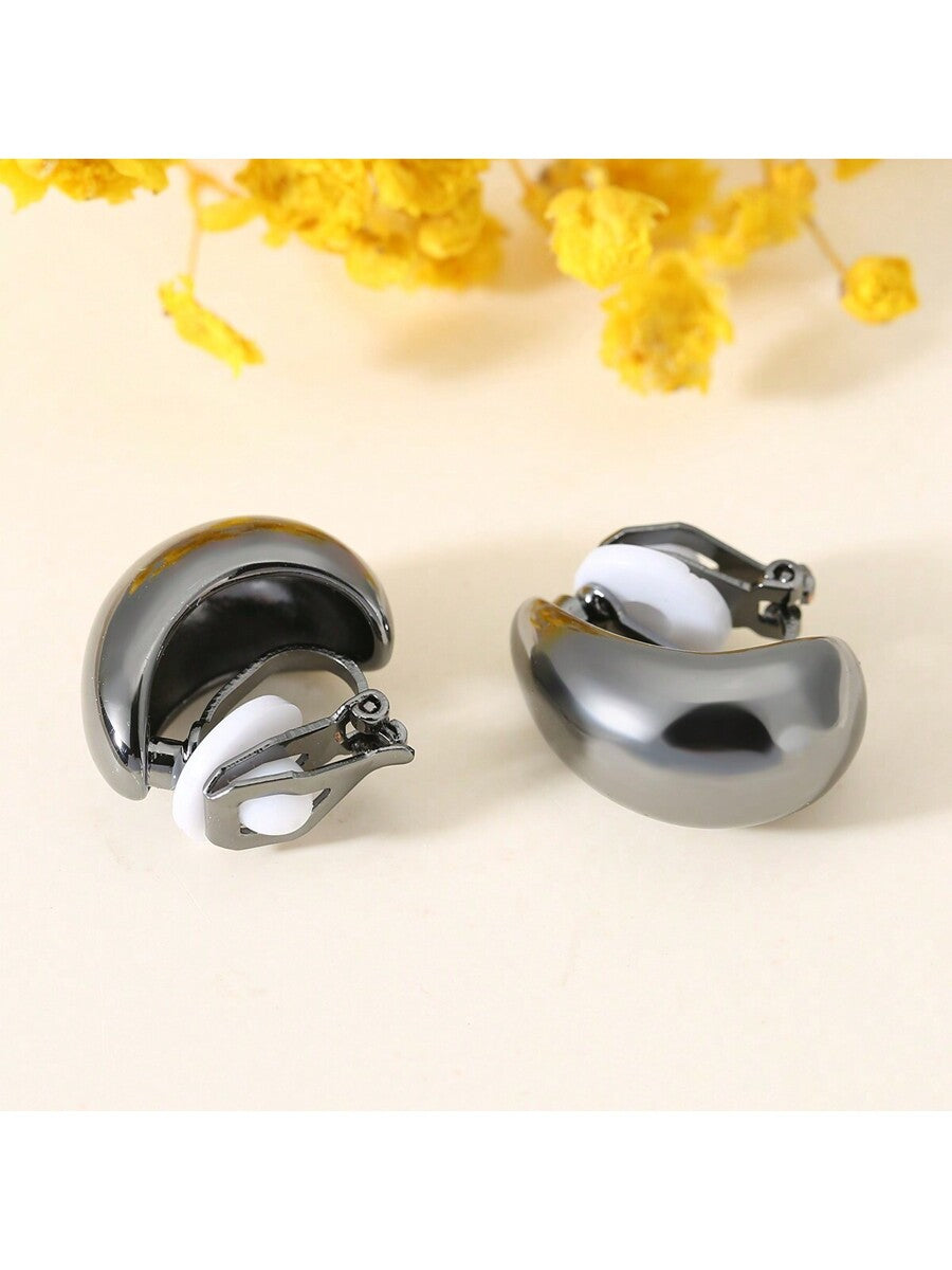 Women’s Fashion Clip-On Earrings – Stylish Non-Pierced Design for Comfortable Daily Wear