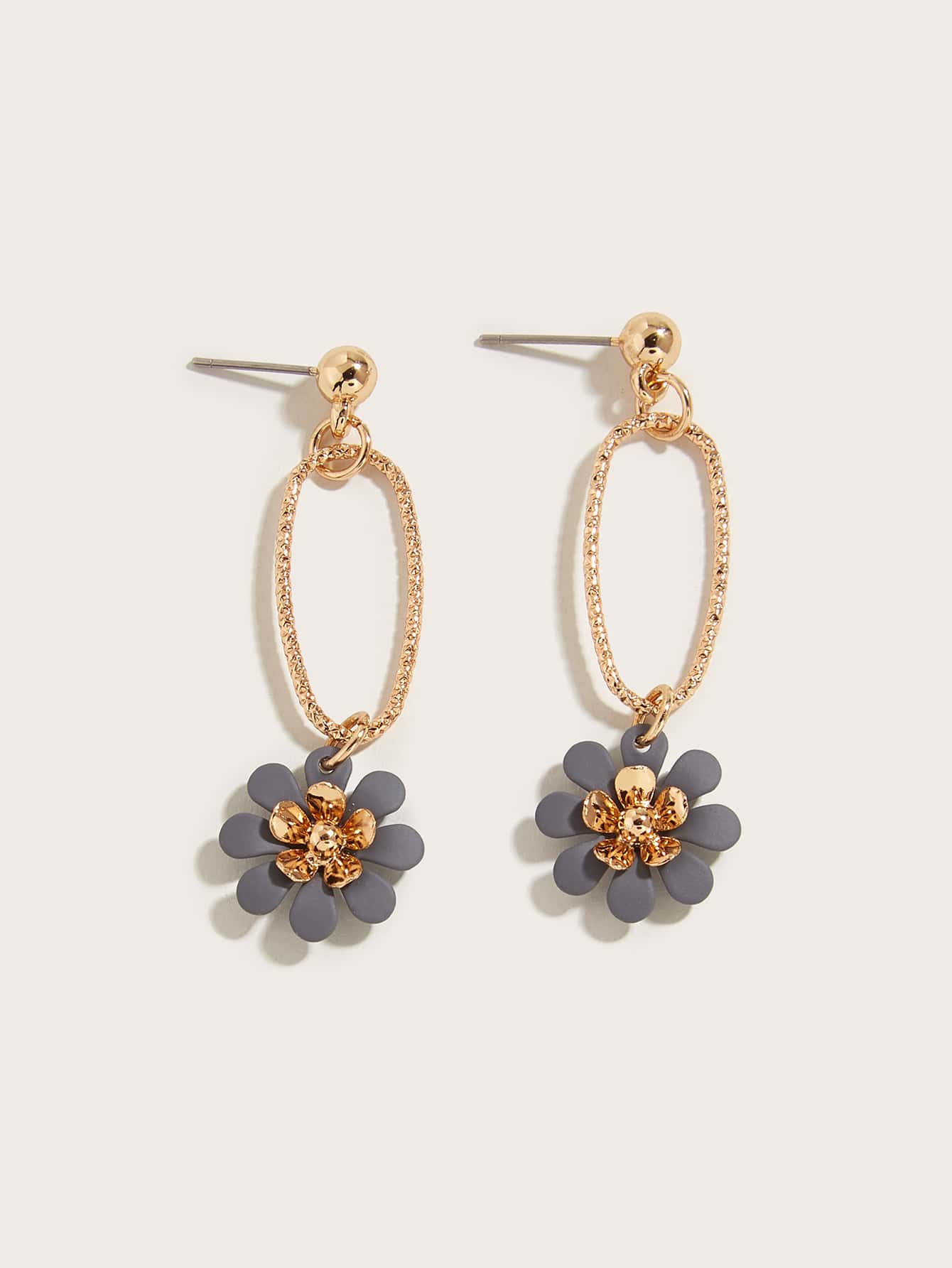 1 Pair Minimalist Floral Earrings – Stylish Lightweight Jewelry For Women, Perfect For Everyday Wear